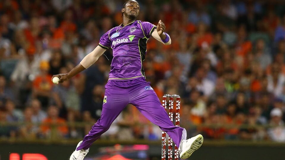during the Big Bash League match between the Perth Scorchers and the Hobart Hurricanes at WACA on January 20, 2018 in Perth, Australia.